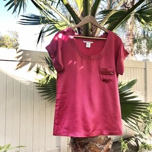 DIANE VON FURSTENBERG Ray Silk Zip Pocket Blouse